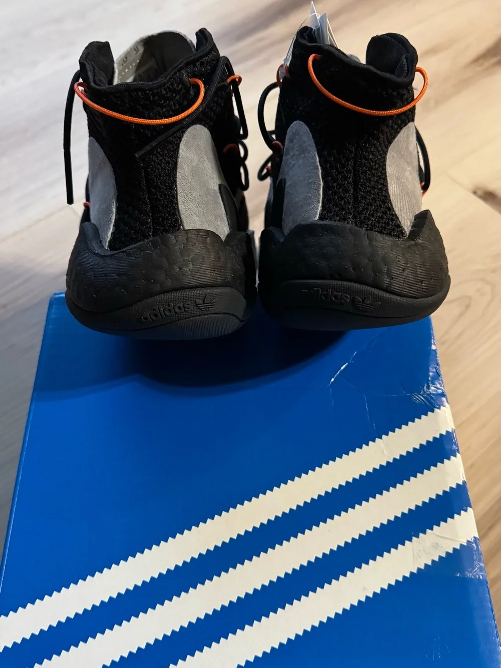 adidas Crazy BYW Athletic Sneakers with Orange Accents